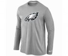 Nike Philadelphia Eagles Logo Long Sleeve T-Shirt Grey