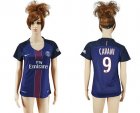 Womens Paris Saint-Germain #9 Cavani Home Soccer Club Jersey