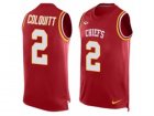 Nike Kansas City Chiefs #2 Dustin Colquitt Limited Red Player Name & Number Tank Top NFL Jersey