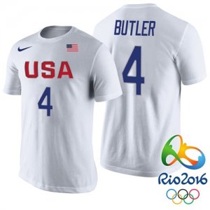 Jimmy Butler USA Dream Twelve Team #4 2016 Rio Olympics White T-Shirt