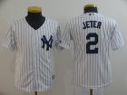 Yankees #2 Derek Jeter White New Cool Base Jersey