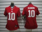 Nike Women New York Giants #10 Eli Manning Red Jerseys