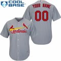 Womens Majestic St. Louis Cardinals Customized Replica Grey Road Cool Base MLB Jersey