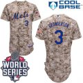 New York Mets #3 Curtis Granderson Alternate Camo Cool Base W 2015 World Series Patch Stitched MLB Jersey
