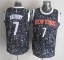 Knicks #7 Carmelo Anthony Black City Luminous Jersey