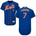 Mens Majestic New York Mets #7 Travis dArnaud Royal Blue Flexbase Authentic Collection MLB Jersey