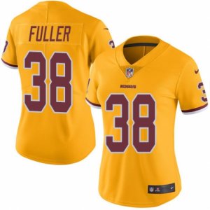Women\'s Nike Washington Redskins #38 Kendall Fuller Limited Gold Rush NFL Jersey