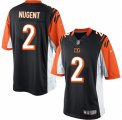 Men's Nike Cincinnati Bengals #2 Mike Nugent Limited Black Team Color NFL Jersey