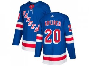 Men Adidas New York Rangers #20 Chris Kreider Royal Blue Home Authentic Stitched NHL Jersey