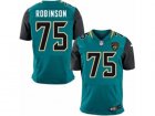 Mens Nike Jacksonville Jaguars #75 Cam Robinson Elite Teal Green Team Color NFL Jersey