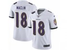 Mens Nike Baltimore Ravens #18 Jeremy Maclin White Vapor Untouchable Limited Player NFL Jersey