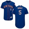 Mens Majestic New York Mets #5 David Wright Royal Gray Flexbase Authentic Collection MLB Jersey