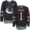 Vancouver Canucks #1 Kirk Mclean Black 1917-2017 100th Anniversary Stitched NHL Jersey