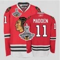 nhl jerseys chicago blackhawks #11 madden red[2013 stanley cup champions]