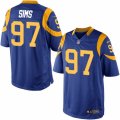 Mens Nike Los Angeles Rams #97 Eugene Sims Limited Royal Blue Alternate NFL Jersey