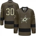 Dallas Stars #30 Jon Casey Green Salute to Service Stitched NHL Jersey