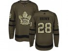 Men Adidas Toronto Maple Leafs #28 Connor Brown Green Salute to Service Stitched NHL Jersey