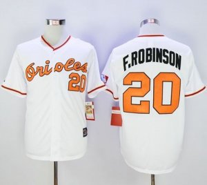 Mitchell And Ness Baltimore Orioles #20 Frank Robinson White Stitched Baseball Jersey