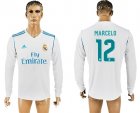 2017-18 Real Madrid 12 MARCELO Home Long Sleeve Thailand Soccer Jersey
