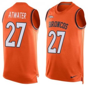 Nike Denver Broncos #27 Steve Atwater Orange Team Color Men Stitched NFL Limited Tank Top Jersey