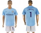 2017-18 Manchester City 1 C.BRAVO Home Soccer Jersey