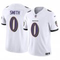 Men's Baltimore Ravens #0 Roquan Smith White 2023 F.U.S.E. Vapor Limited Football Stitched Jersey