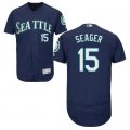 2016 Men Seattle Mariners #15 Kyle Seager Majestic Navy Flexbase Authentic Collection Player Jersey