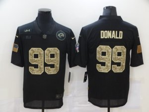 Nike Rams #99 Aaron Donald Black Camo 2020 Salute To Service Limited Jersey
