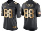 Nike Denver Broncos #88 Demaryius Thomas Anthracite 2016 Christmas Gold Mens NFL Limited Salute to Service Jersey