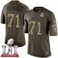 Youth Nike New England Patriots #71 Cameron Fleming Limited Green Salute to Service Super Bowl LI 51 NFL Jersey