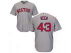 Youth Majestic Boston Red Sox #43 Addison Reed Replica Grey Road Cool Base MLB Jersey