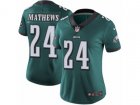 Women Nike Philadelphia Eagles #24 Ryan Mathews Vapor Untouchable Limited Midnight Green Team Color NFL Jersey
