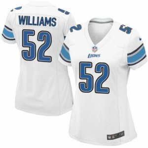 Women\'s Nike Detroit Lions #52 Antwione Williams Limited White NFL Jersey