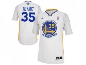 Women Adidas Golden State Warriors #35 Kevin Durant Swingman White Alternate NBA Jersey