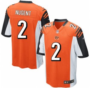 Men\'s Nike Cincinnati Bengals #2 Mike Nugent Game Orange Alternate NFL Jersey