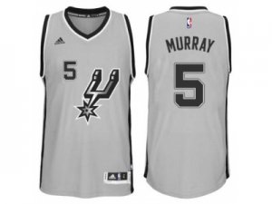 Mens San Antonio Spurs #5 Dejounte Murray adidas Gray Player Swingman Jersey