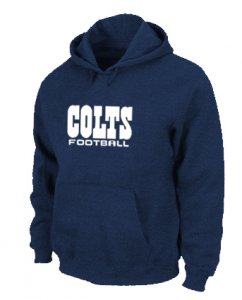Indianapolis Colts Authentic font Pullover Hoodie D.Blue