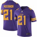 Mens Nike Minnesota Vikings #21 Jerick McKinnon Limited Purple Rush NFL Jersey