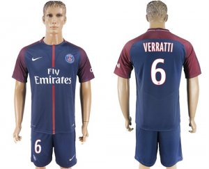 2017-18 Paris Saint-Germain 6 VERRATTI Home Soccer Jersey