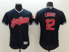 Cleveland Indians #12 Francisco Lindor Navy Blue Flexbase Authentic Collection Stitched Baseball Jersey