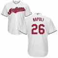 Men's Majestic Cleveland Indians #26 Mike Napoli Replica White Home Cool Base MLB Jersey