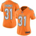Women's Nike Miami Dolphins #31 Michael Thomas Limited Orange Rush NFL Jersey