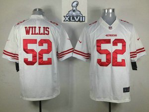 2013 Super Bowl XLVII NEW San Francisco 49ers 52 Patrick Willis White jerseys (Limited)