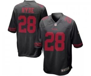 nike nfl jerseys san francisco 49ers #28 hyde black[nike limited]