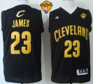 NBA Cleveland Cavaliers #23 LeBron James Black Fashion The Finals Patch Stitched Jerseys