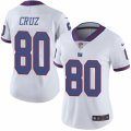 Women's Nike New York Giants #80 Victor Cruz Limited White Rush NFL Jersey