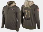 Nike Blue Jackets 71 Nick Foligno Olive Salute To Service Pullover Hood