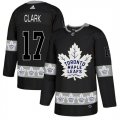 Maple Leafs #17 Wendel Clark Black Team Logos Fashion Adidas Jersey