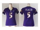 Nike women baltimore ravens #5 joe flacco purple[Handwork Sequin lettering Fashion]