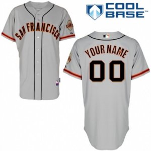 Youth Majestic San Francisco Giants Customized Authentic Grey Road Cool Base MLB Jersey